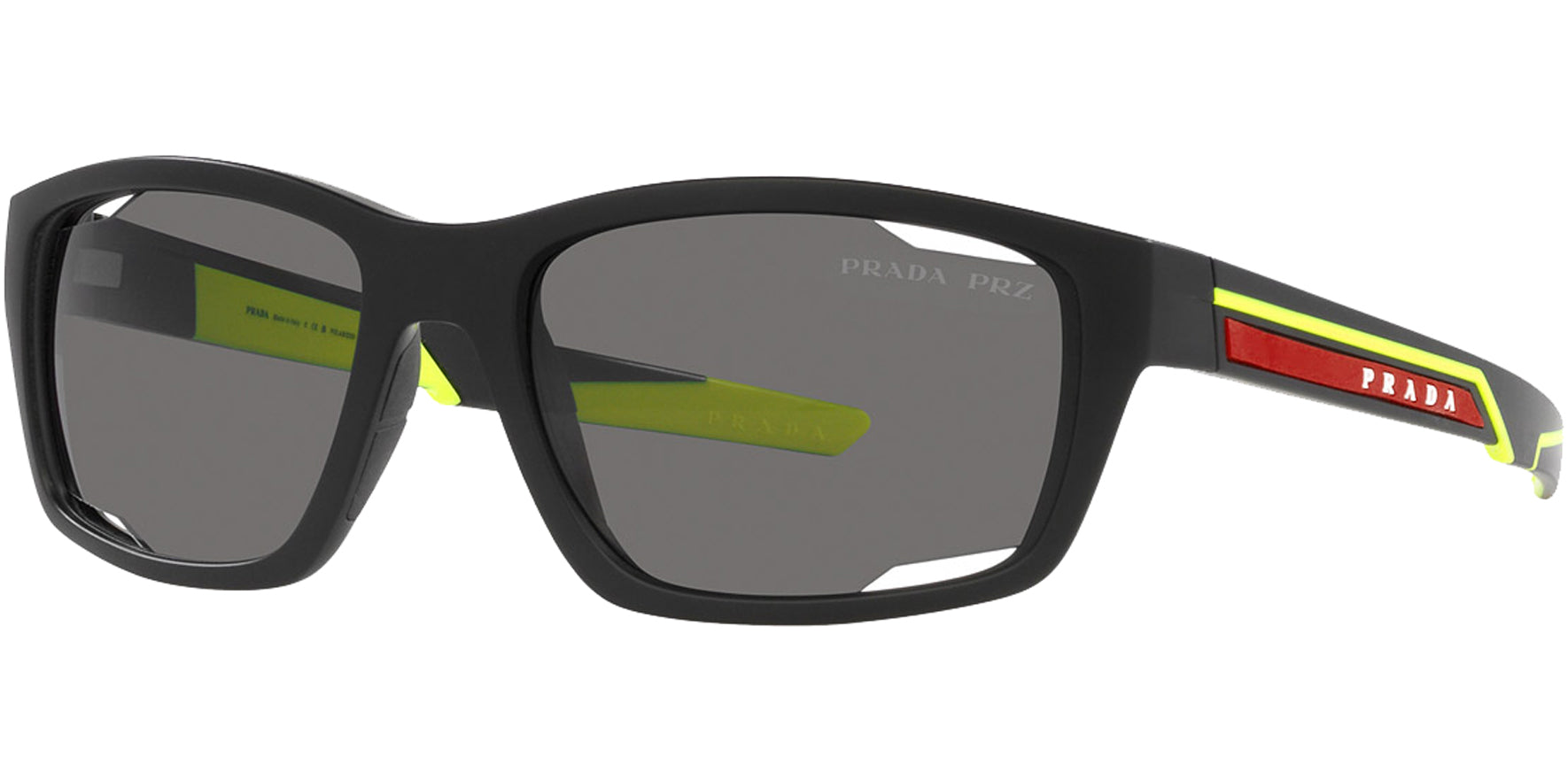 Prada Linea Rossa Polarized Matte Black Rectangle Sport - Eyedictive