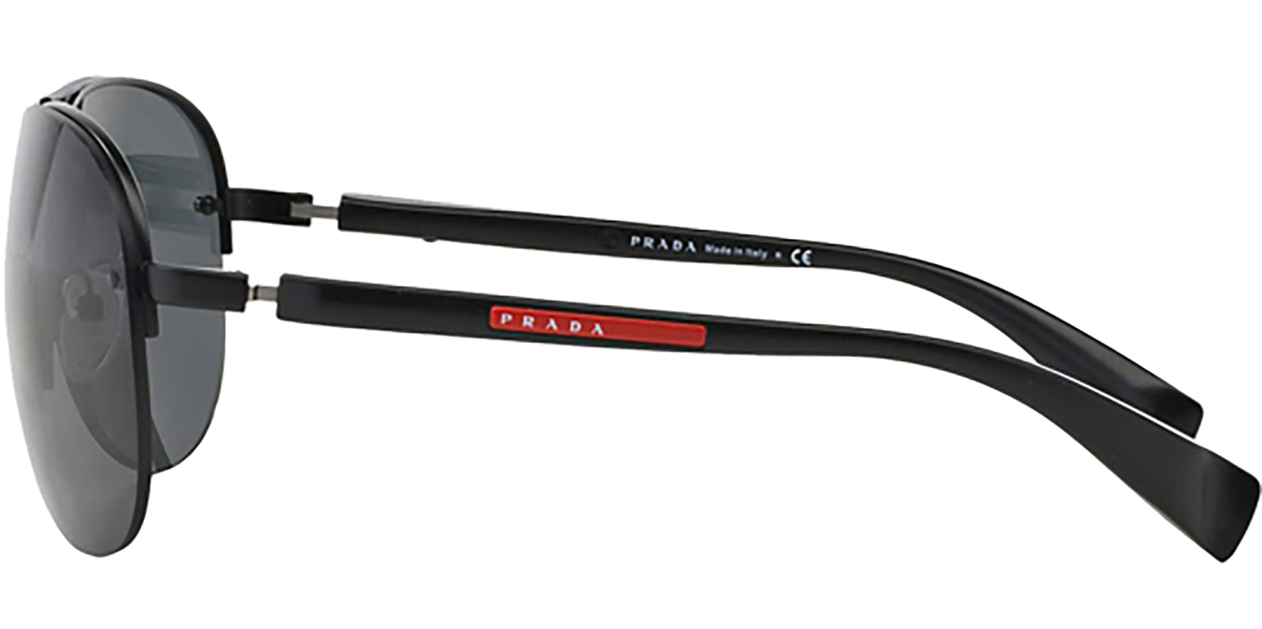 Prada Linea Rossa Black Rimless Aviator - Eyedictive