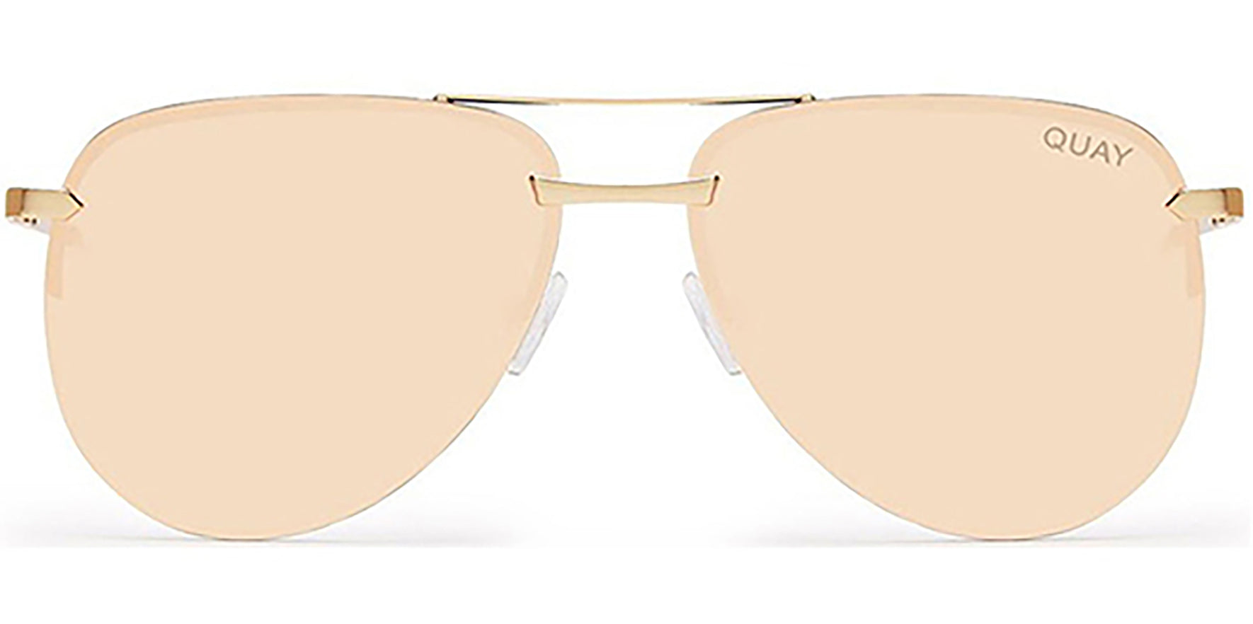 Quay Australia The Playa Oversize Rimless Aviator - Eyedictive
