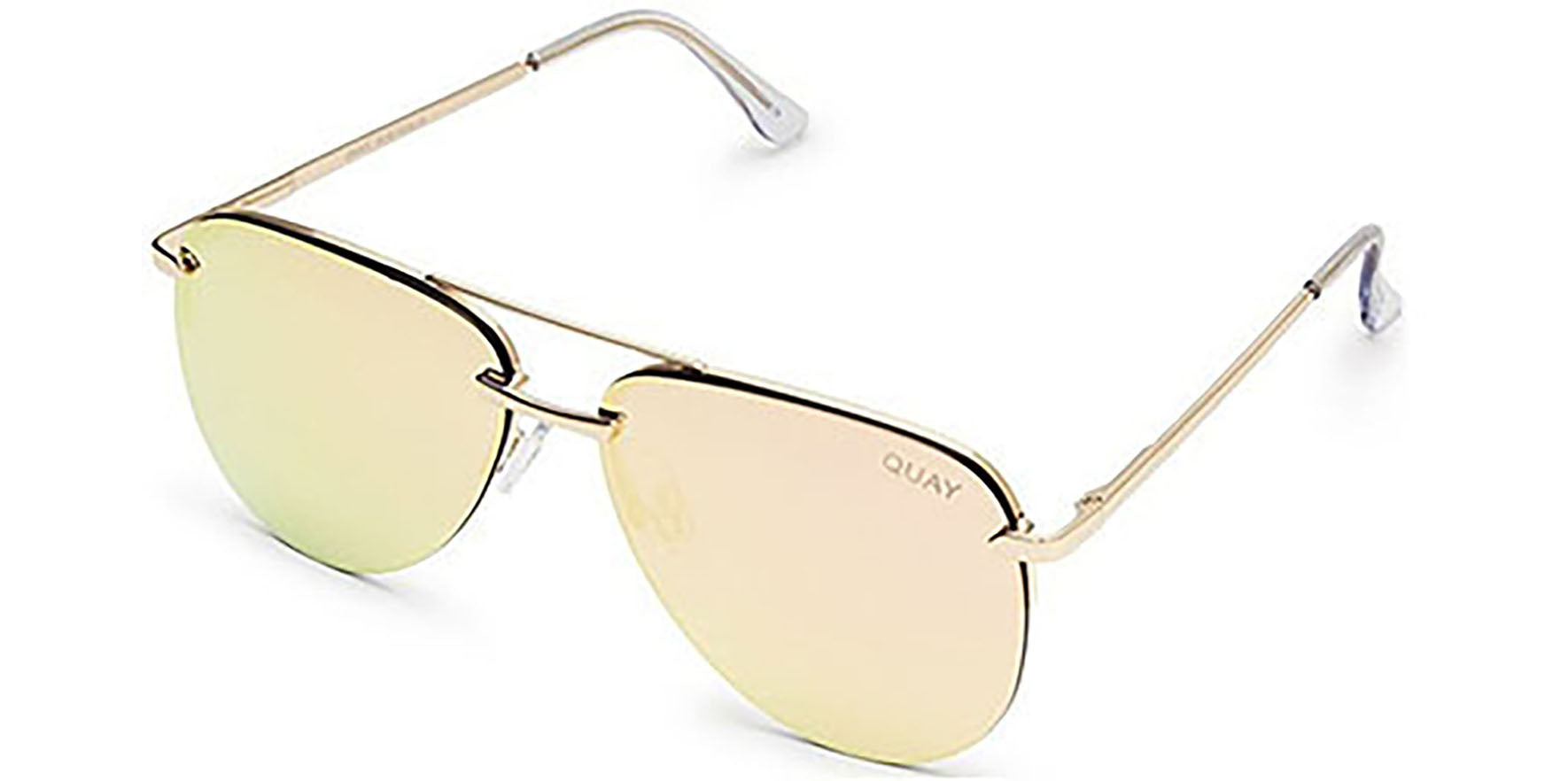 Quay Australia The Playa Oversize Rimless Aviator - Eyedictive