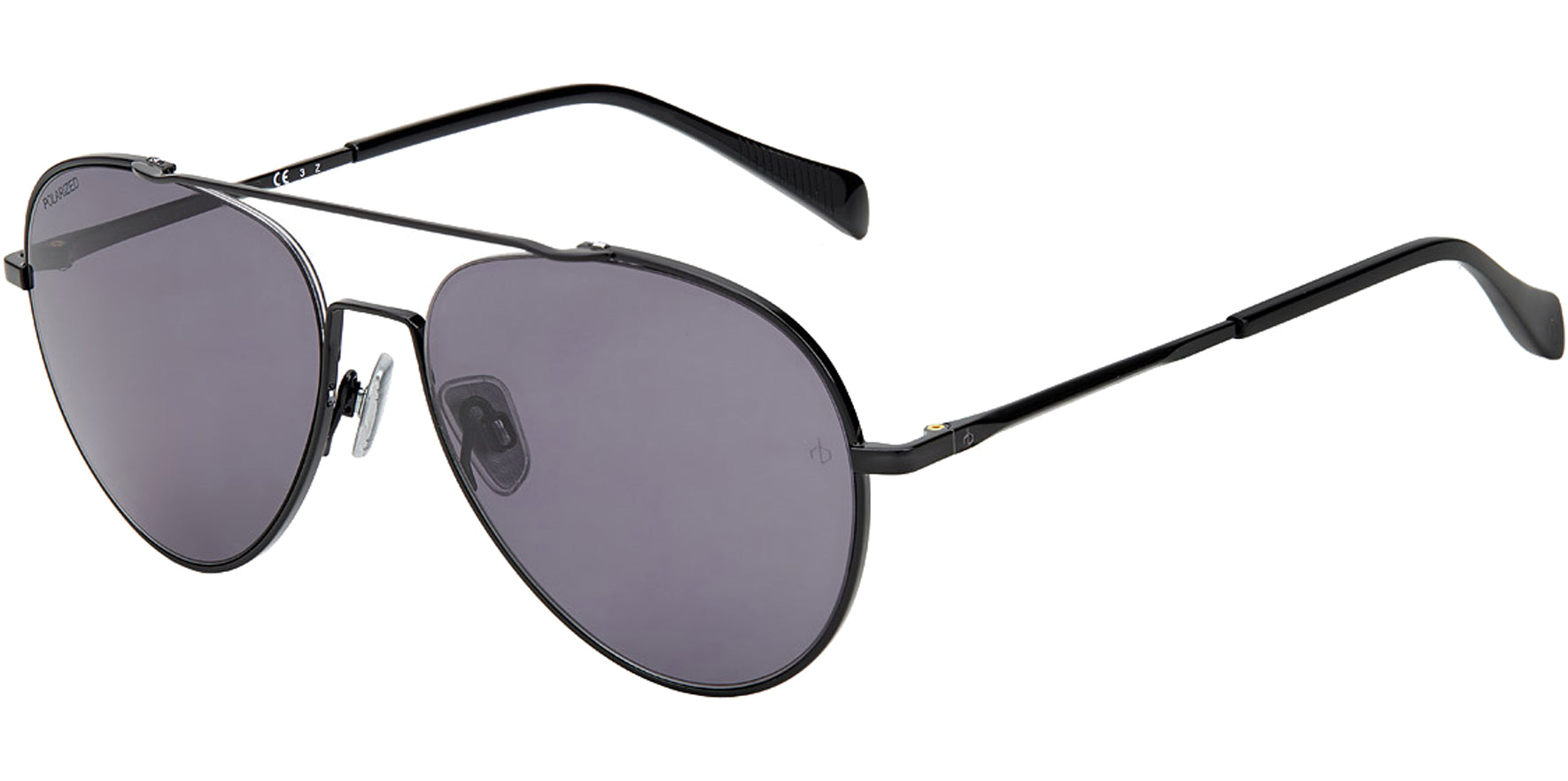 Rag & Bone Polarized Black Cutaway Aviator - Eyedictive