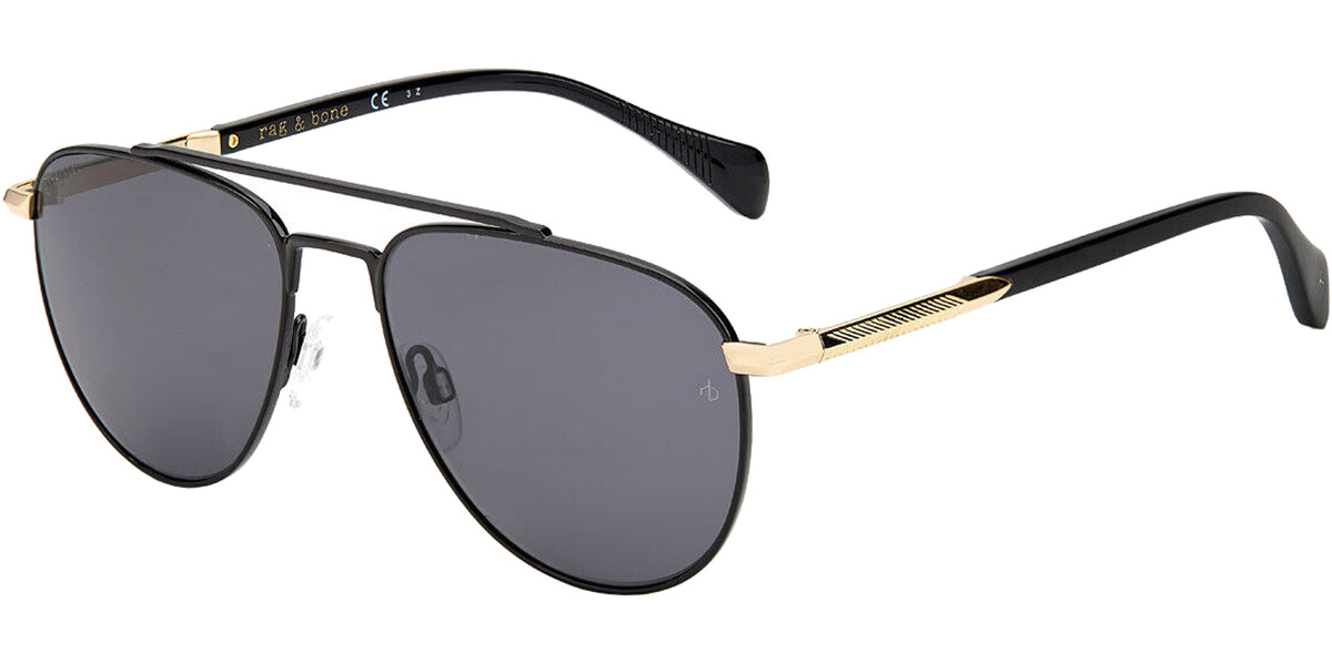 Rag & Bone Polarized Gold-Tone Aviator - Eyedictive