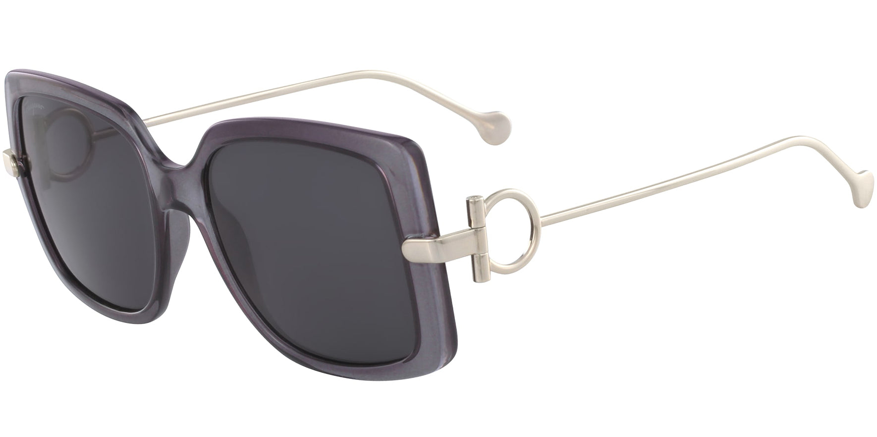 Salvatore Ferragamo Oversize Square w/ Gancio Hinge - Eyedictive