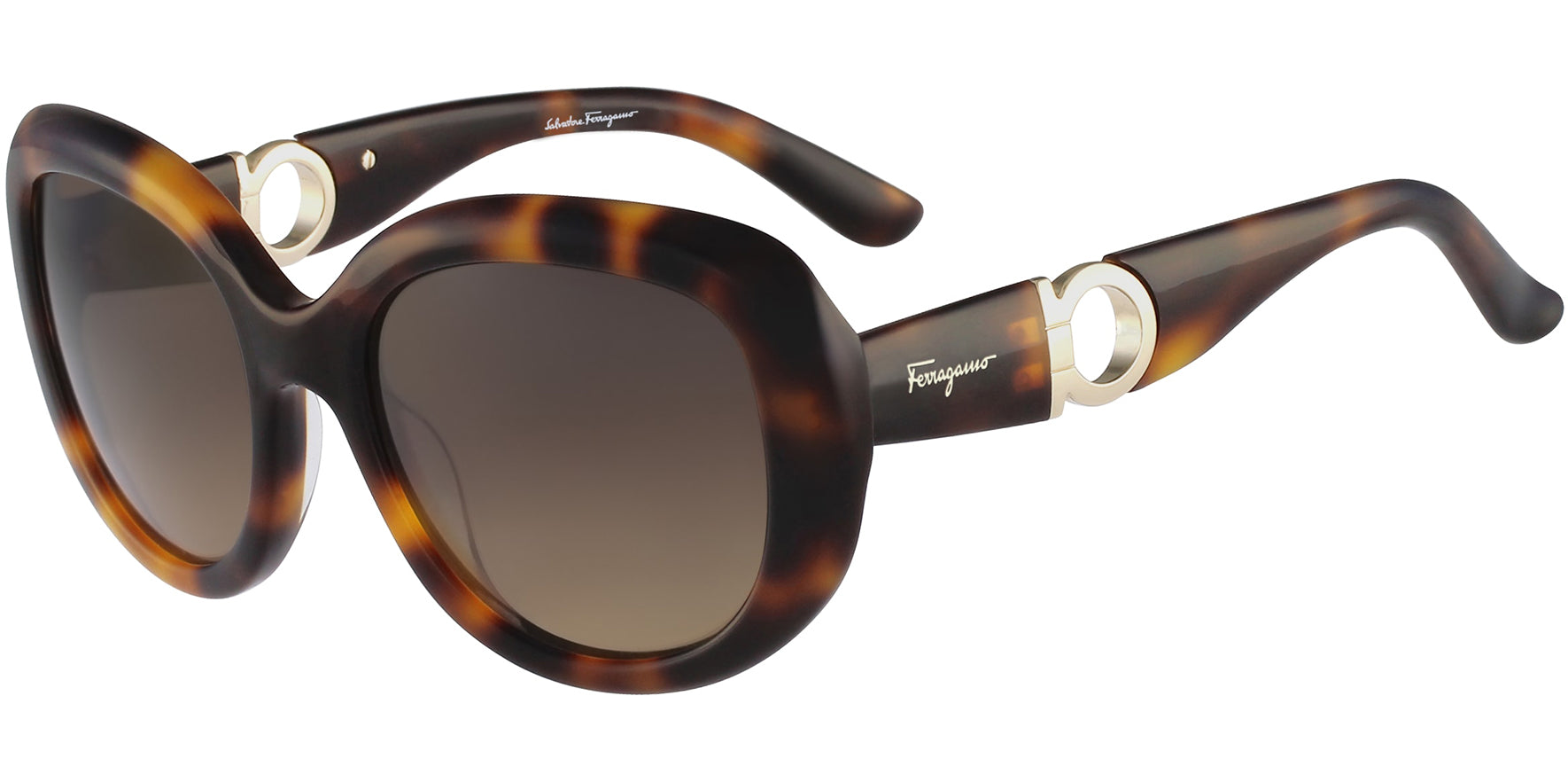 Salvatore Ferragamo Oversize Oval w/ Gancio Temples - Eyedictive