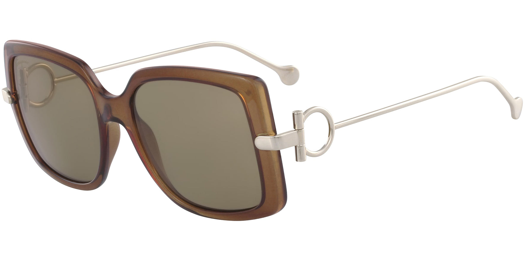 Salvatore Ferragamo Oversize Square w/ Gancio Hinge - Eyedictive