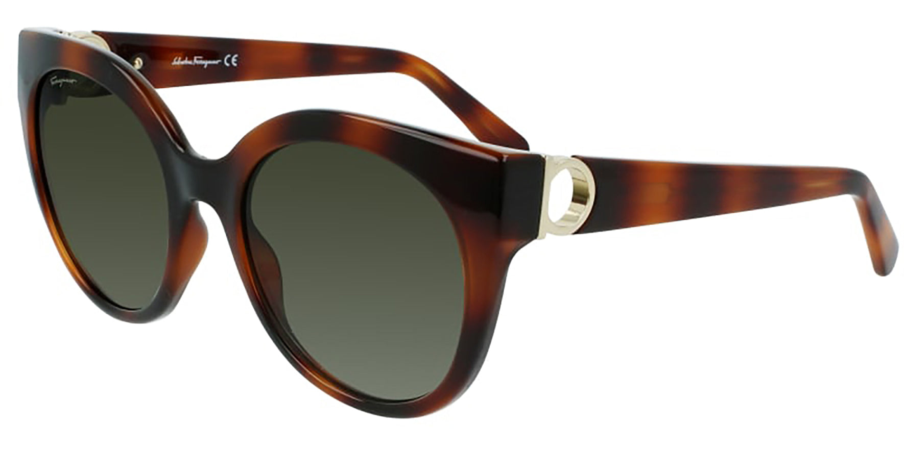 Salvatore Ferragamo Tortoise Rounded Cat Eye w/ Gradient Lens - Eyedictive