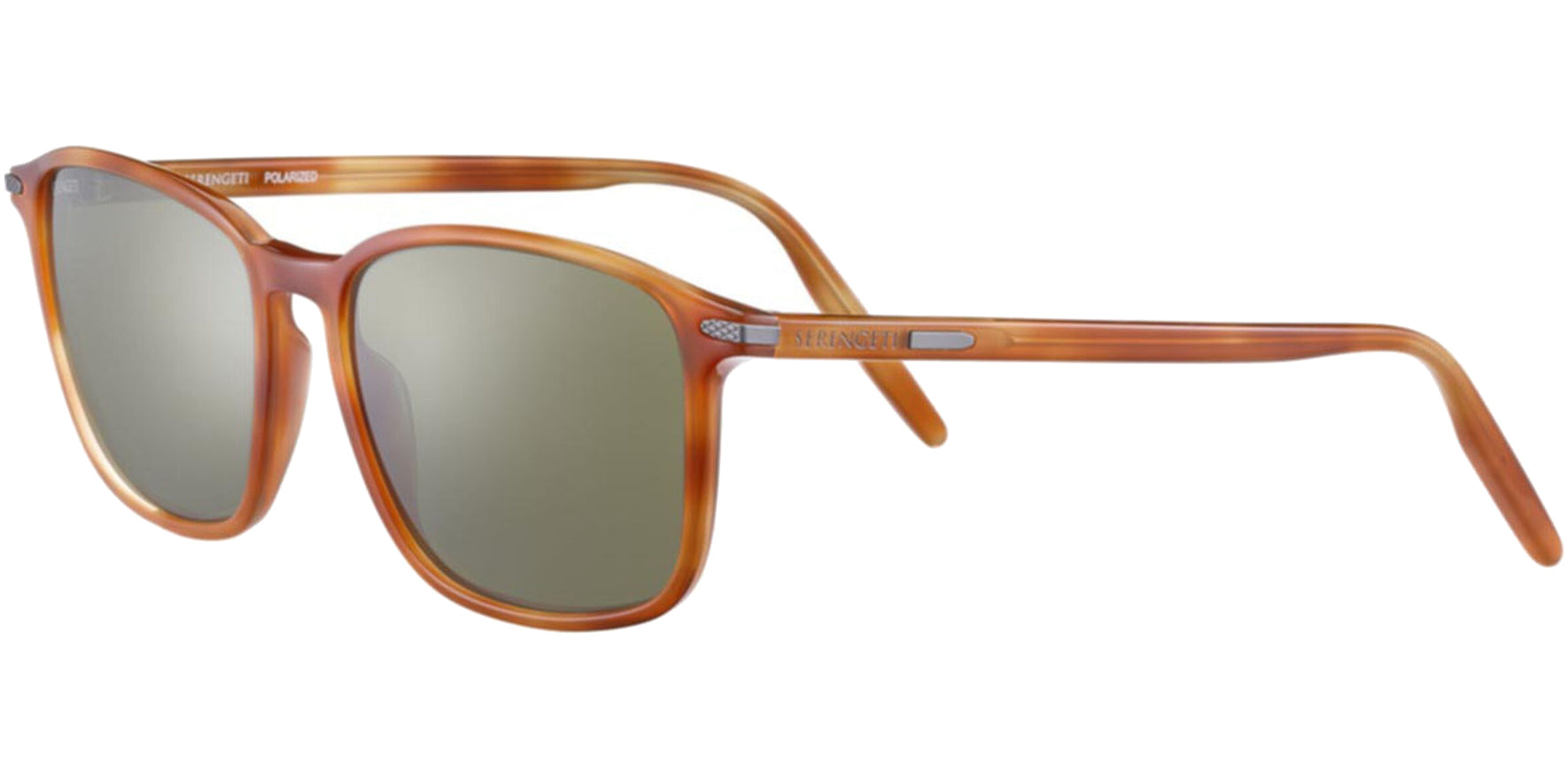 Serengeti Lenwood Polarized Shiny Caramel Rectangle W/ Mineral Lens - Eyedictive