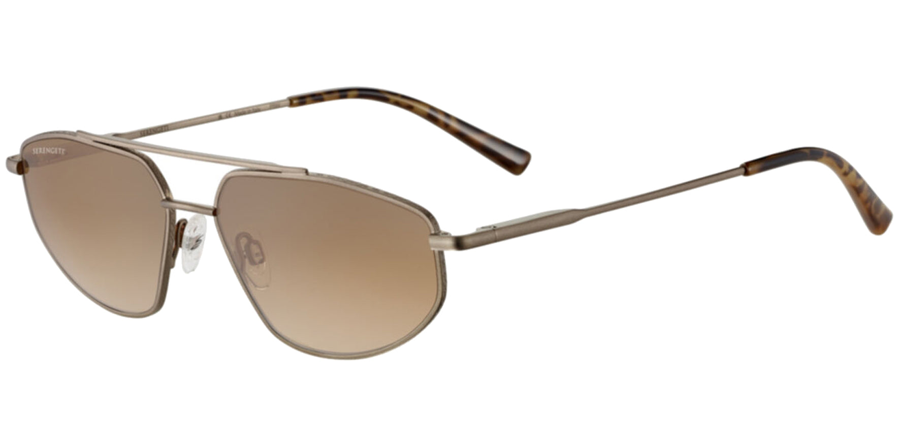 Serengeti Marlon Photochromic Brushed Bronze Geometric Aviator - Eyedictive