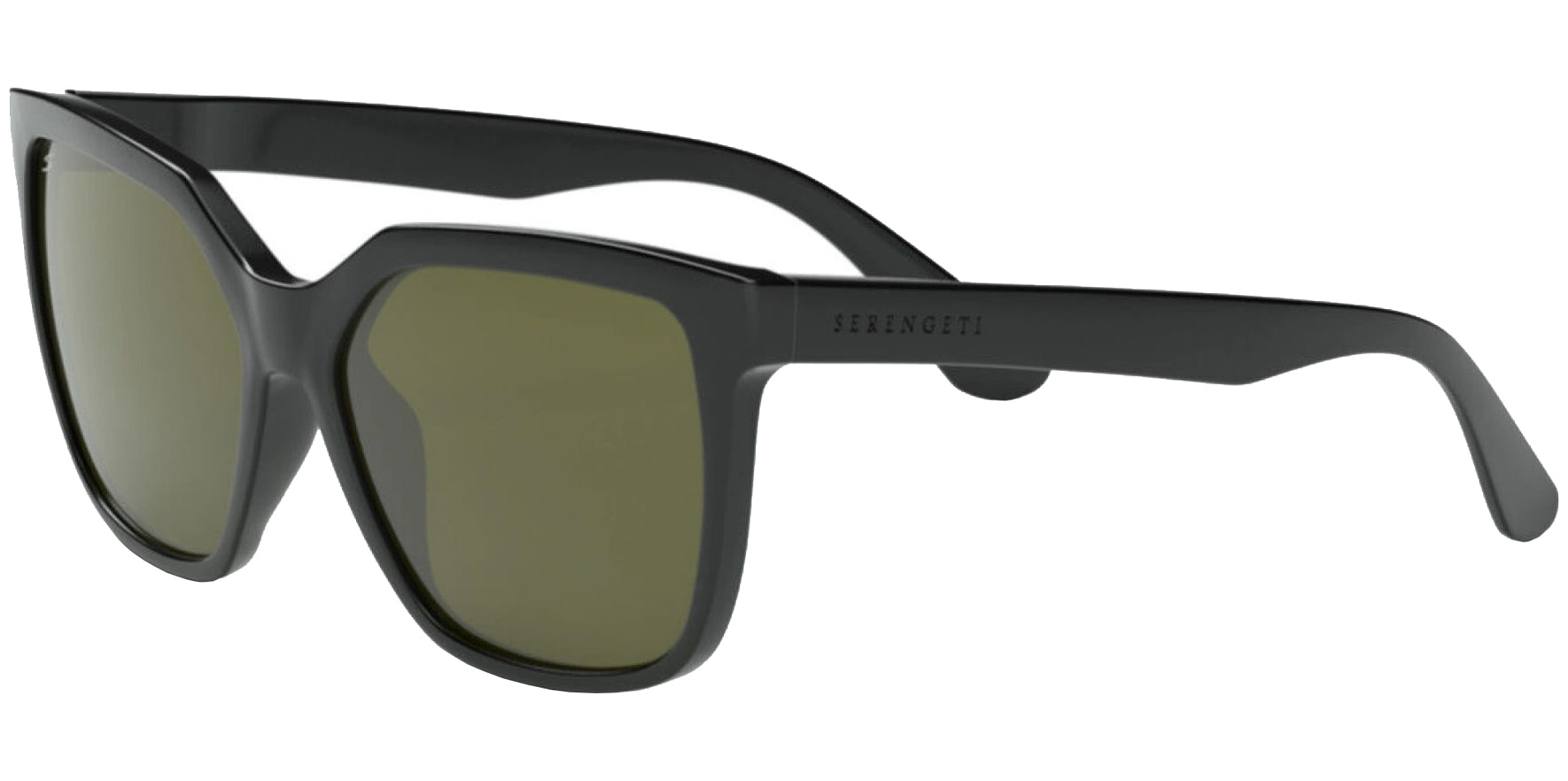 Serengeti Wakota Polarized Shiny Black Square - Eyedictive