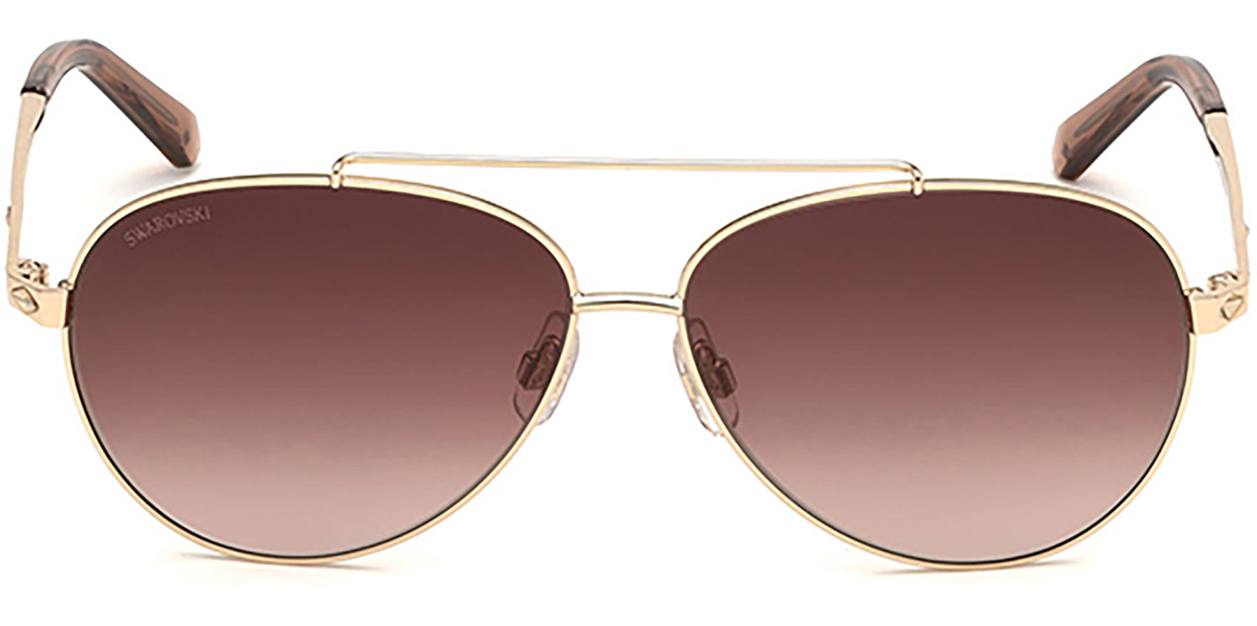 Swarovski Gold-Tone Aviator w/ Champagne Crystals - Eyedictive