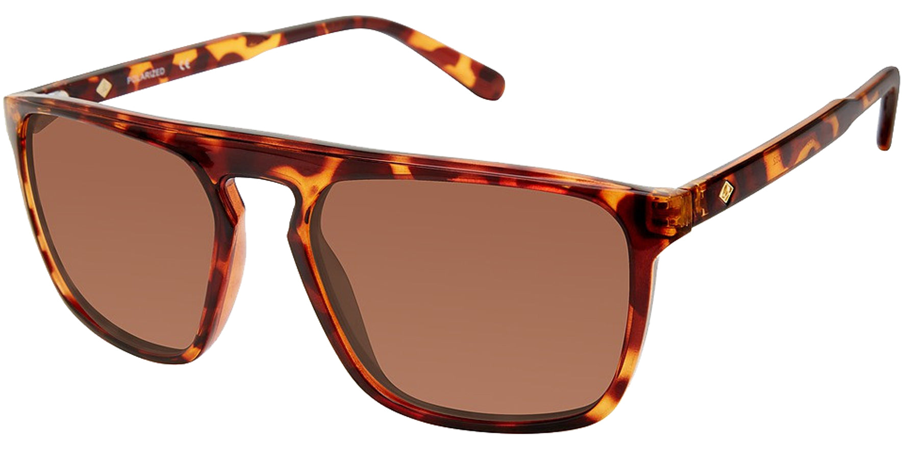 Sperry Convoy Polarized Tortoise Flat Top Square Eyedictive