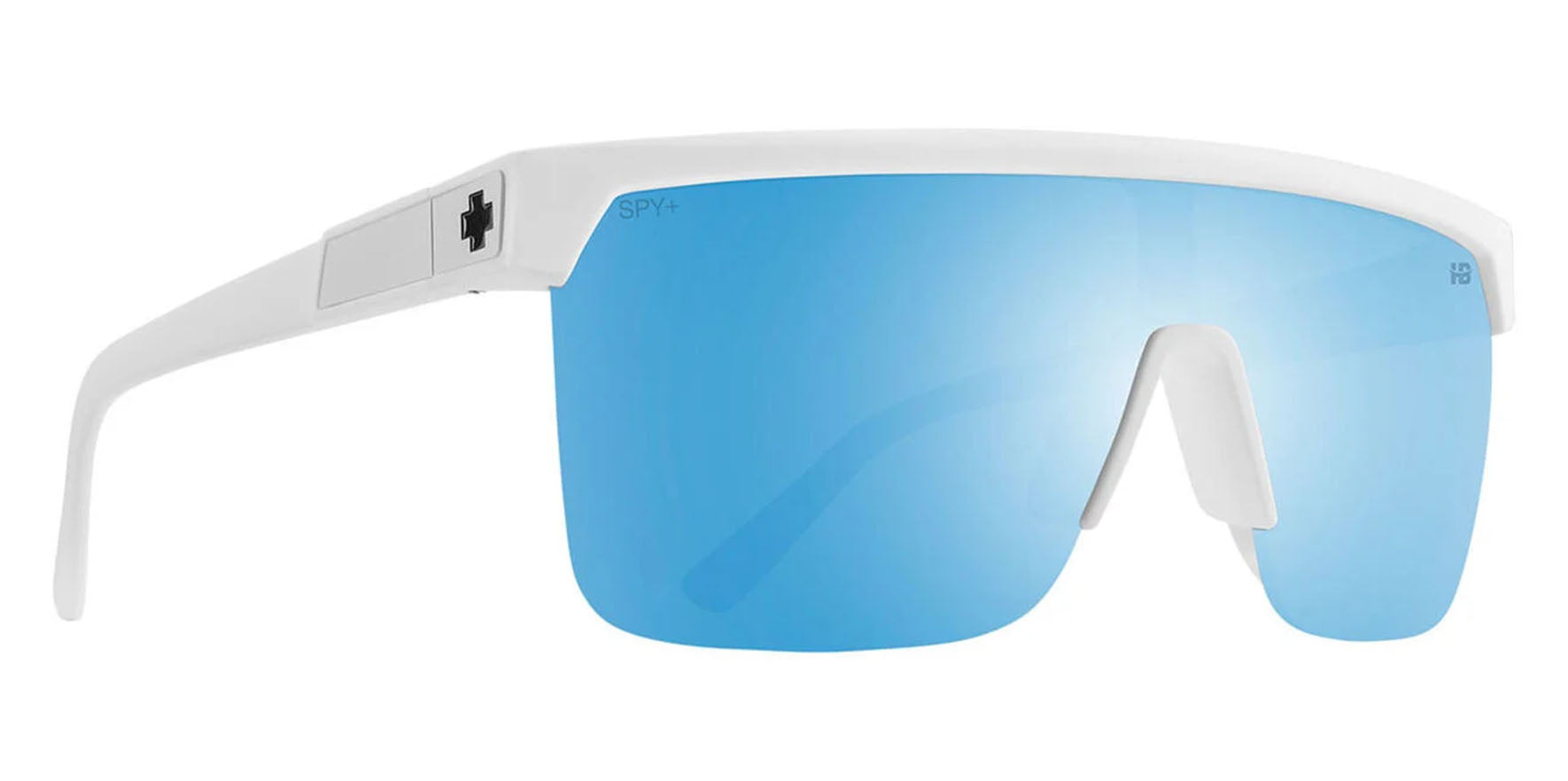 Spy Optics Flynn 50/50 Polarized Matte White Shield - Eyedictive
