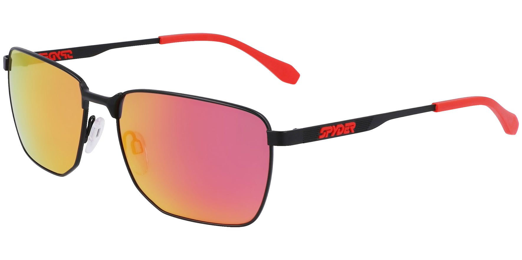 Spyder Oversized Square Retro Metal w/ Mirror Lens - Eyedictive