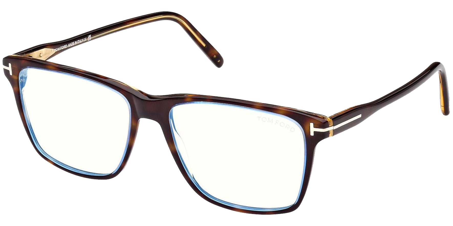 Tom Ford Blonde Havana Square Blue Light Blocking Eyeglass Frames - Eyedictive