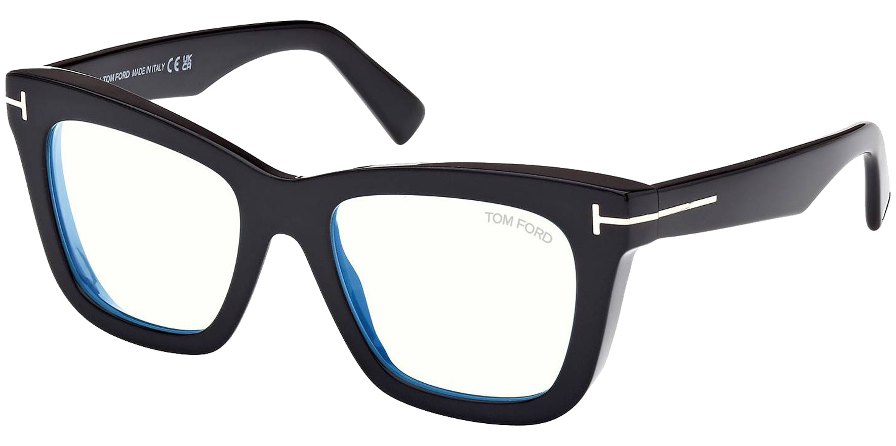 Tom Ford Blue Block Squared Cat Eye Eyeglass Frames - Eyedictive