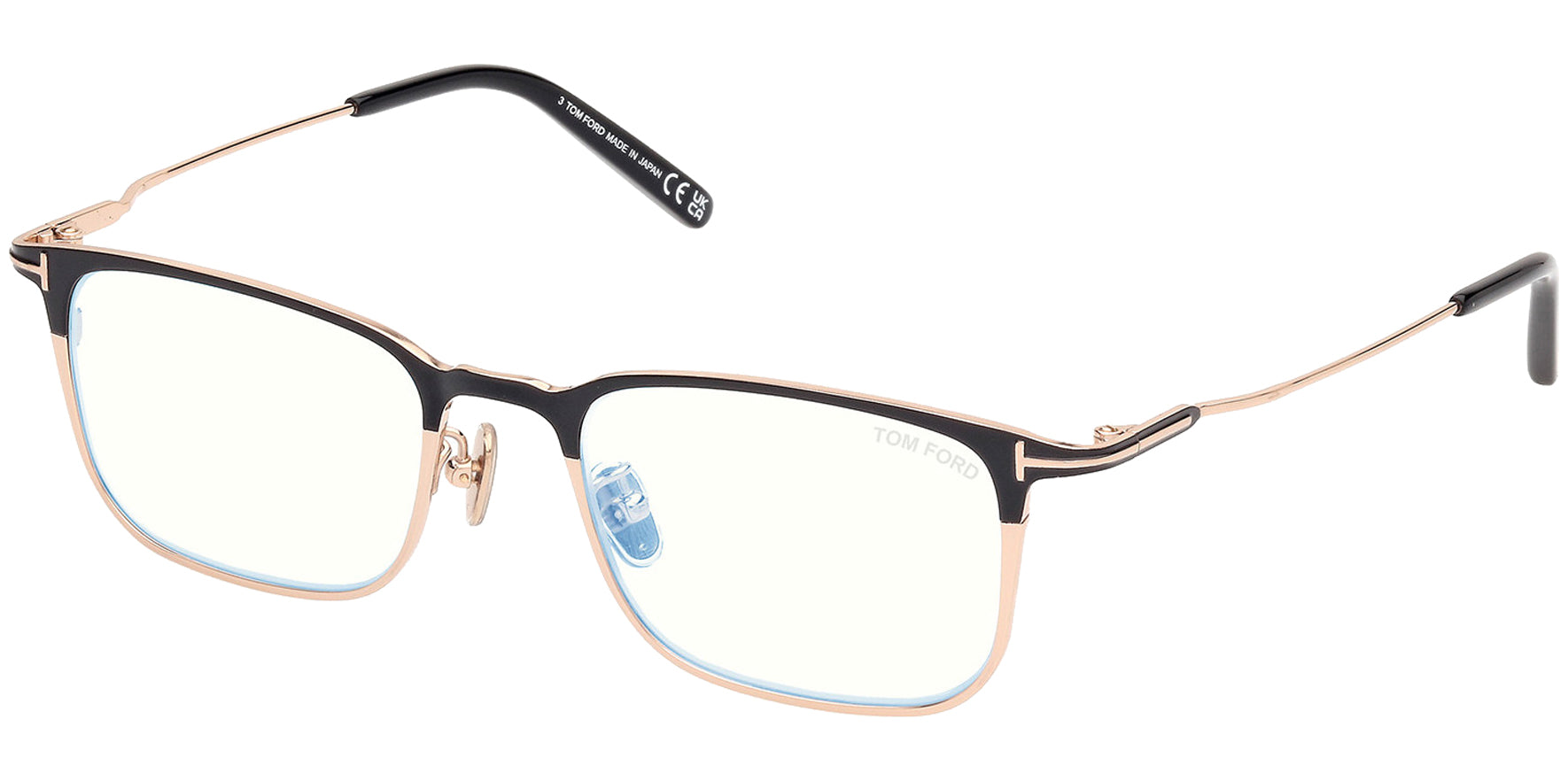 Tom Ford Blue Blocking Rectangle Titanium Alloy Eyeglass Frames - Eyedictive