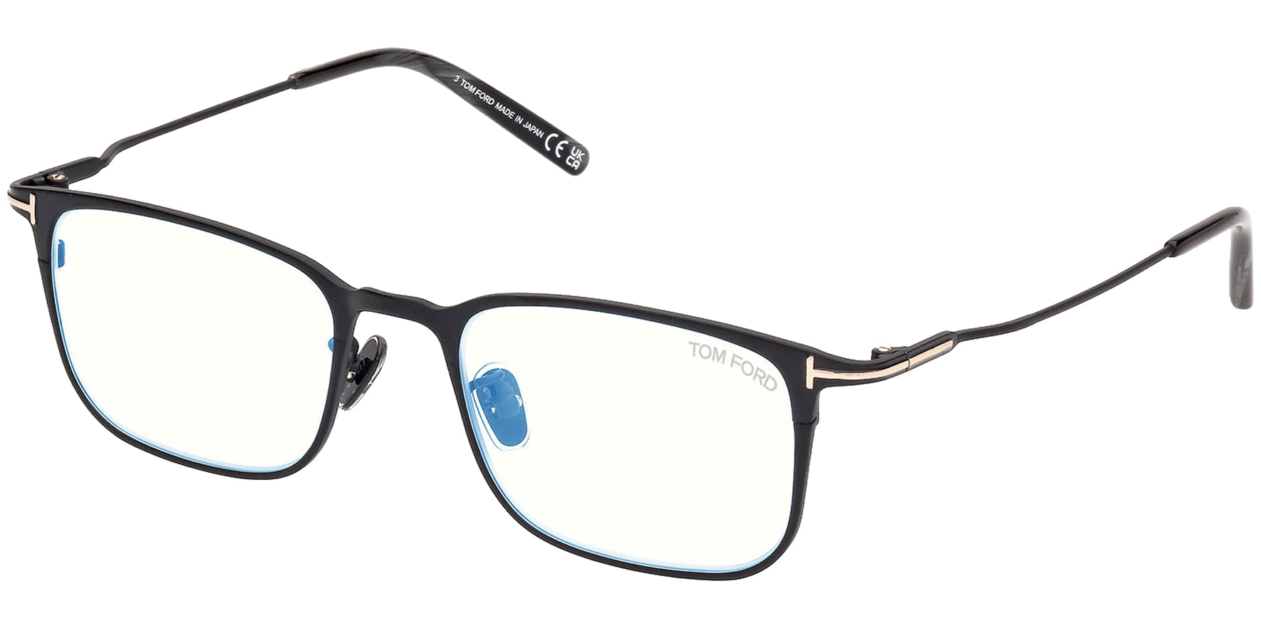 Tom Ford Blue Blocking Rectangle Titanium Alloy Eyeglass Frames - Eyedictive