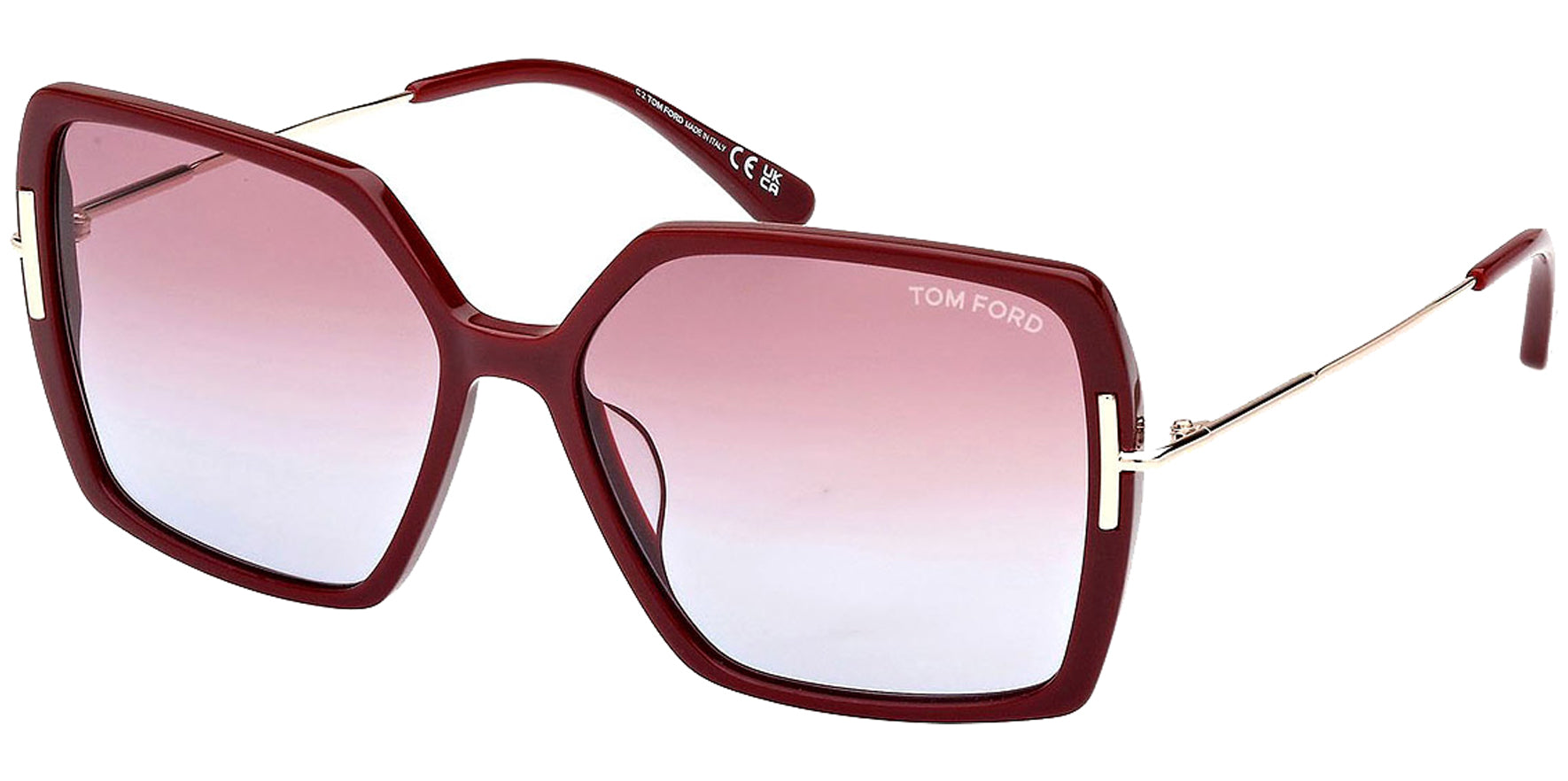 Tom Ford Joanna Shiny Bordeaux Squared Butterfly - Eyedictive