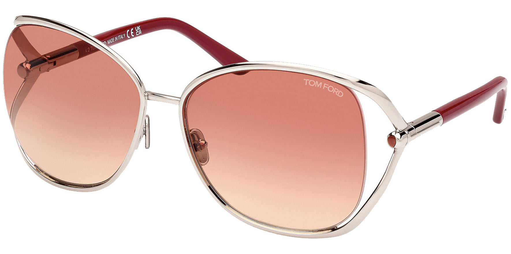 Tom Ford Marta Oversized Metal Butterfly - Eyedictive