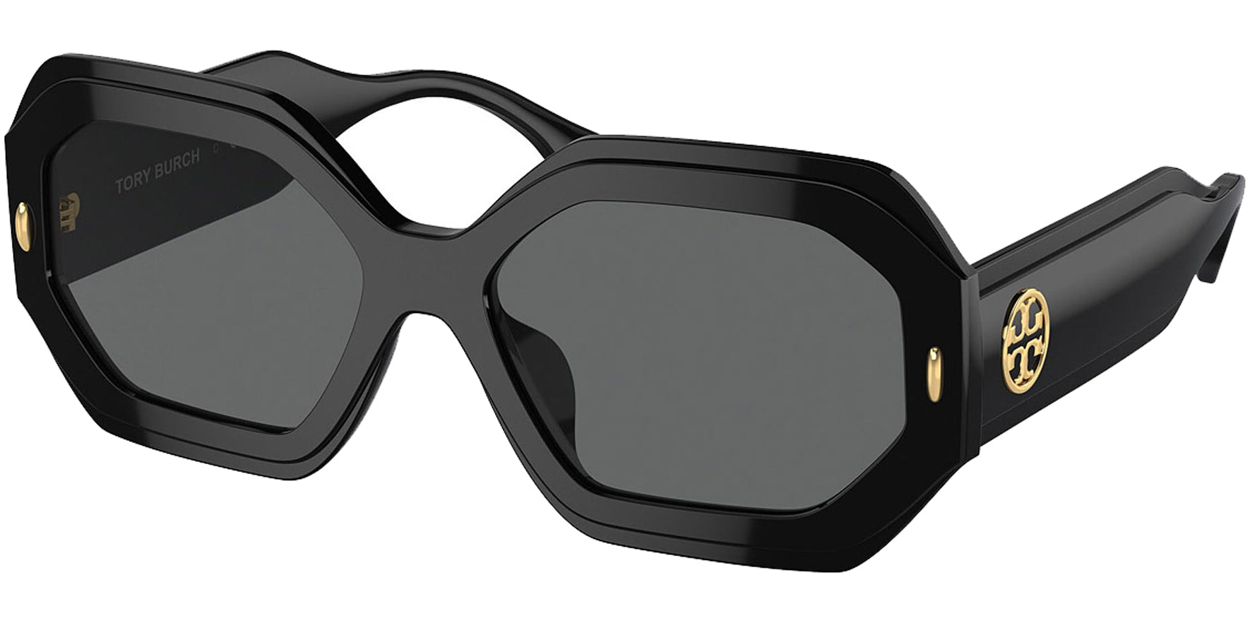 Tory Burch Chunky Black Oversized Geometric Square - Eyedictive