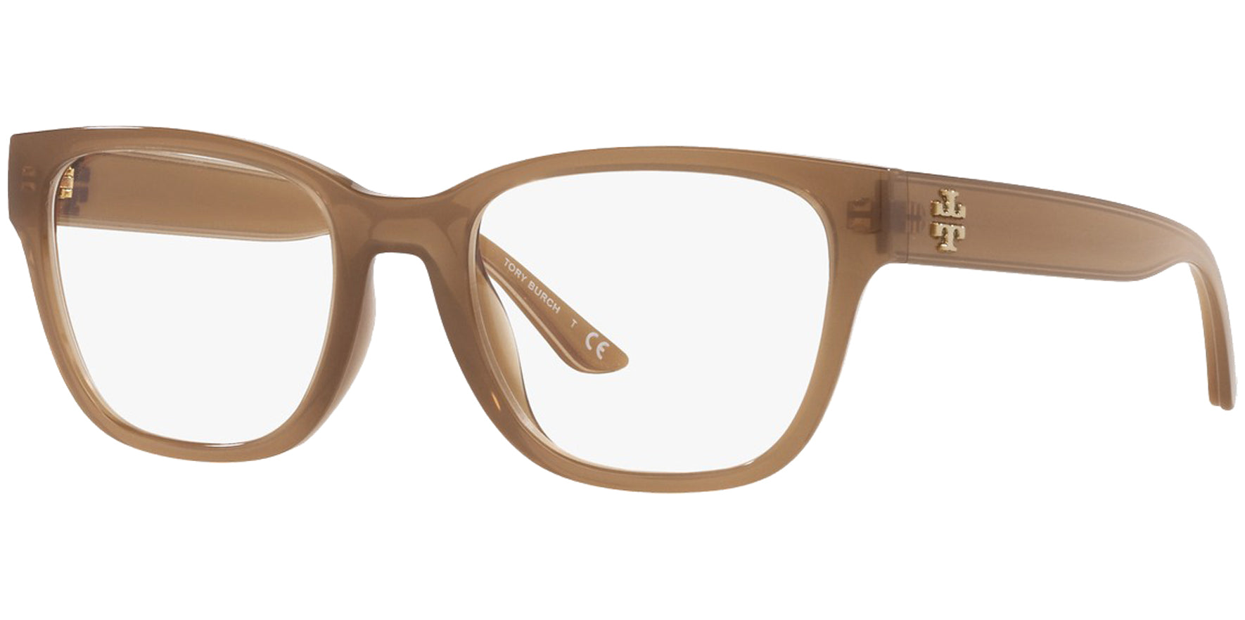 Tory Burch Milky Camel Brown Soft Square Eyeglass Frames - Eyedictive