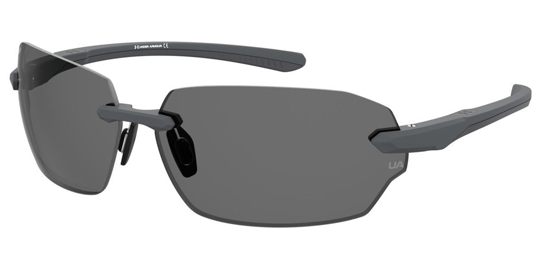 Under Armour Fire 2 Polarized Grey Rimless Wrap - Eyedictive