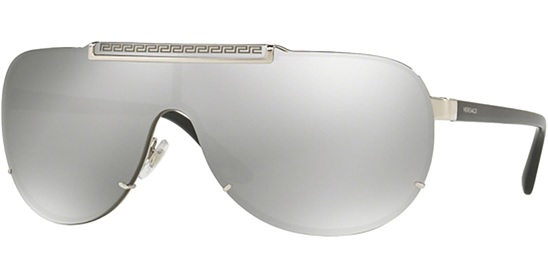 Versace Men's Silver/Black Shield - Eyedictive