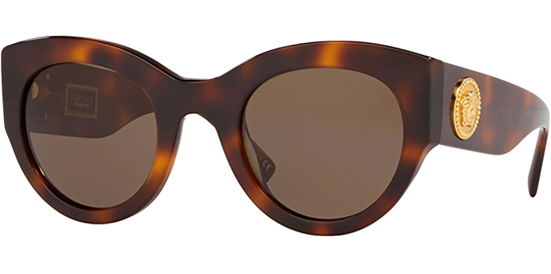 Versace Tribute Havana Rounded Cat Eye - Eyedictive