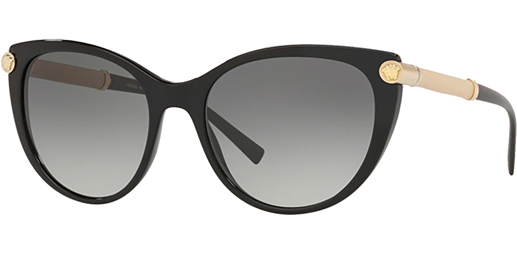 Versace Black Rounded Cat Eye w/ Gradient Lens - Eyedictive
