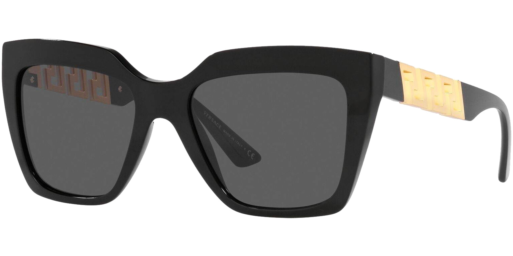 Versace Black Stylized Square w/ Greca Temples - Eyedictive