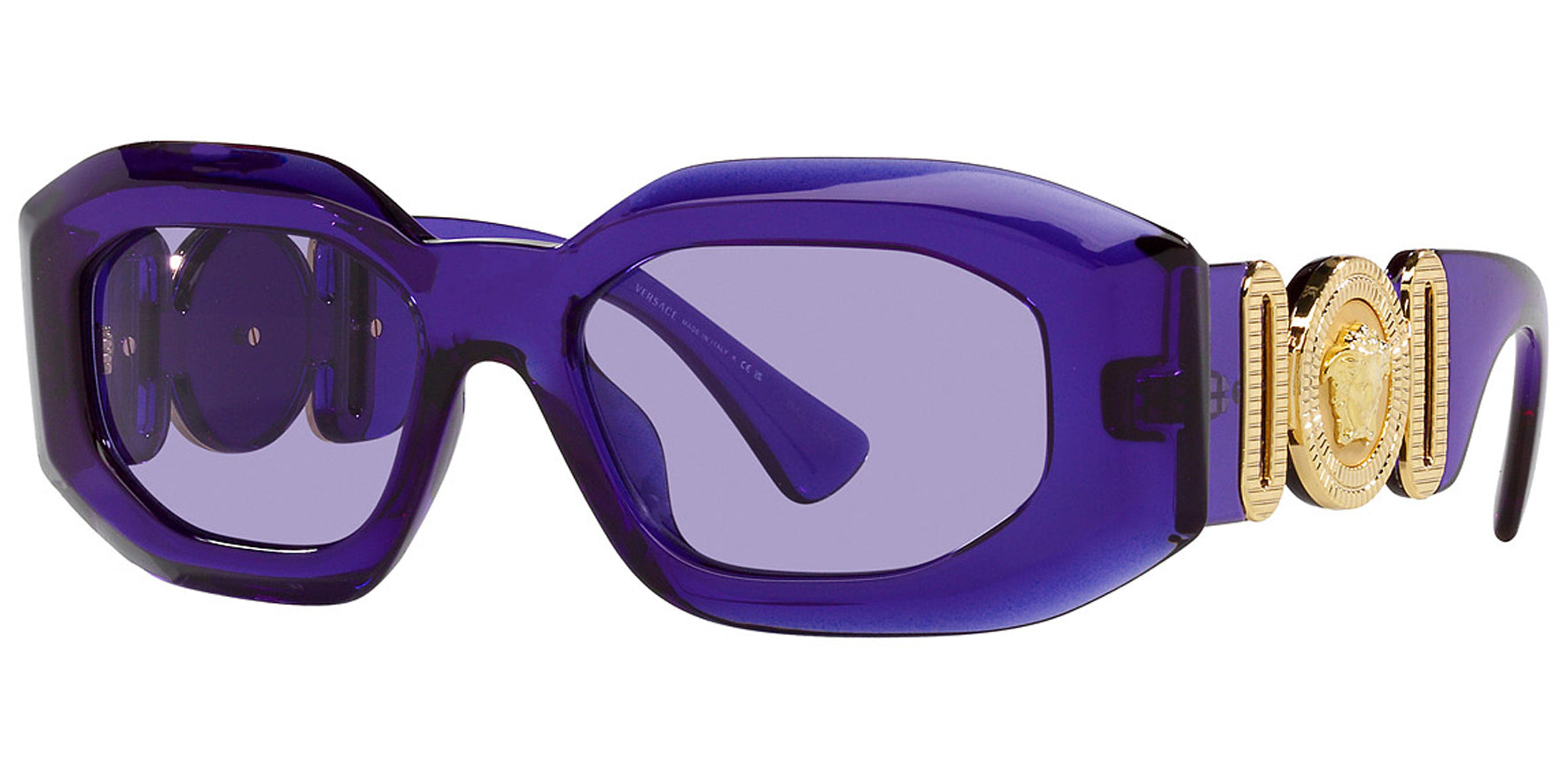 Versace Geometric Rectangle w/ Medusa Temples - Eyedictive