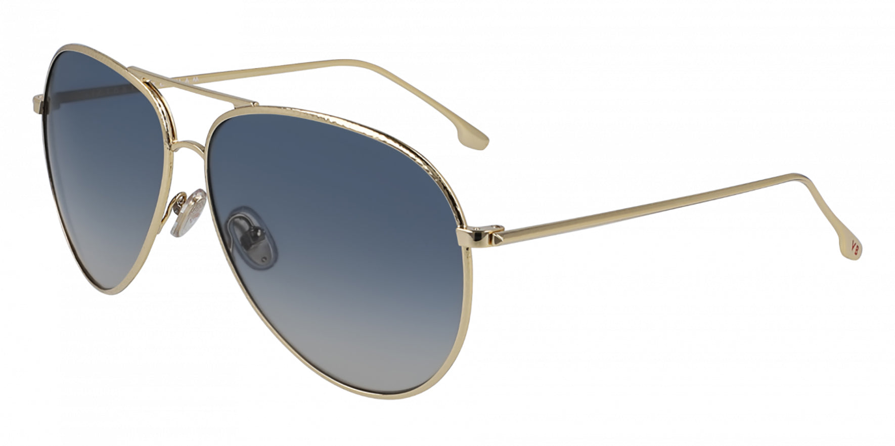 Victoria Beckham Gold-Tone Aviator w/ Gradient Lens - Eyedictive