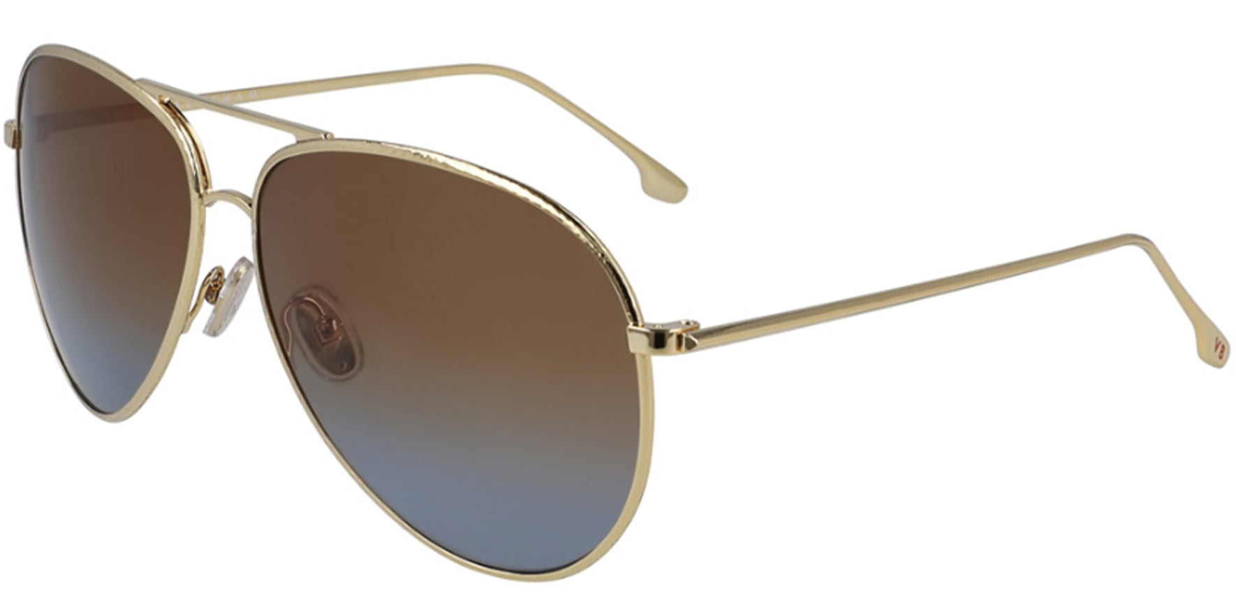 Victoria Beckham Gold-Tone Aviator w/ Gradient Lens - Eyedictive