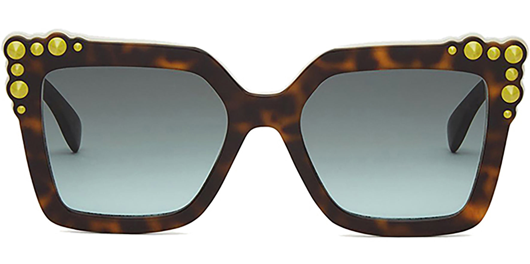 Fendi Can Eye Havana White w/ Conical Stud Detail - Eyedictive