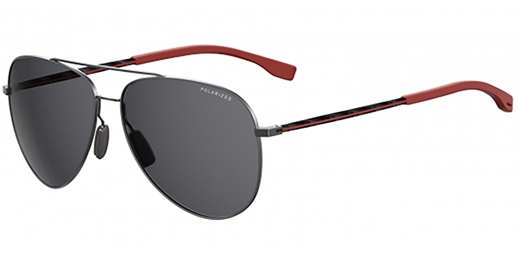 Hugo Boss Polarized Grey Metal Aviator - Eyedictive