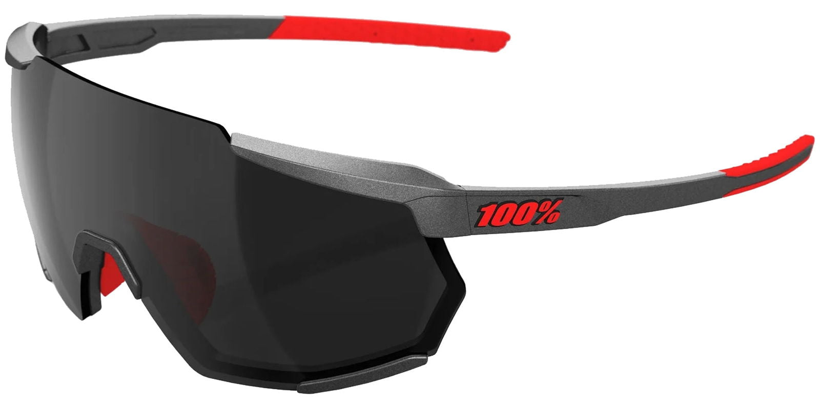 100% Racetrap 3.0 Matte Gunmetal Shield Wrap w/ Bonus Lens - Eyedictive