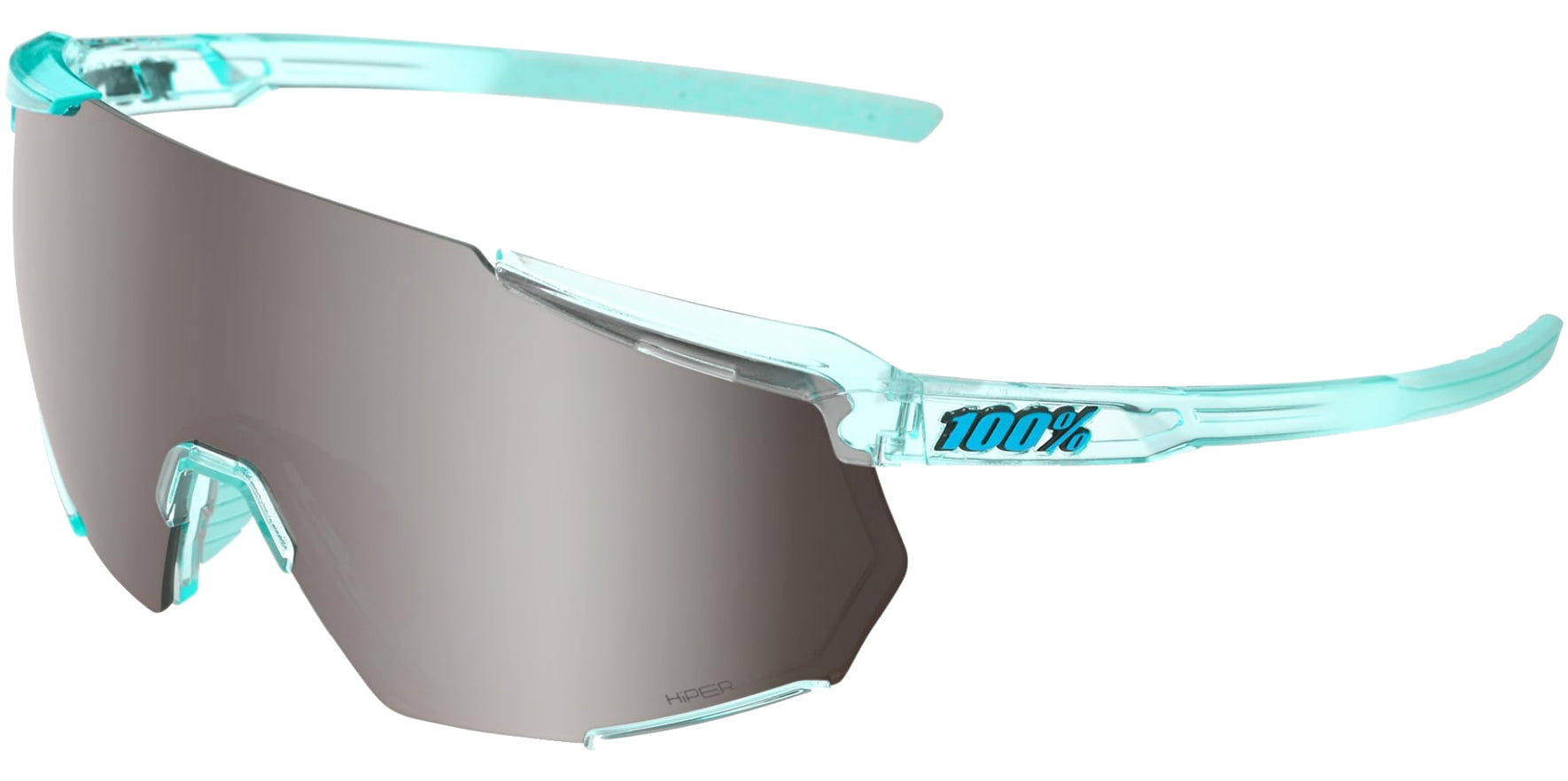 100% Racetrap 3.0 Translucent Mint Shield Wrap w/ Mirror Lens