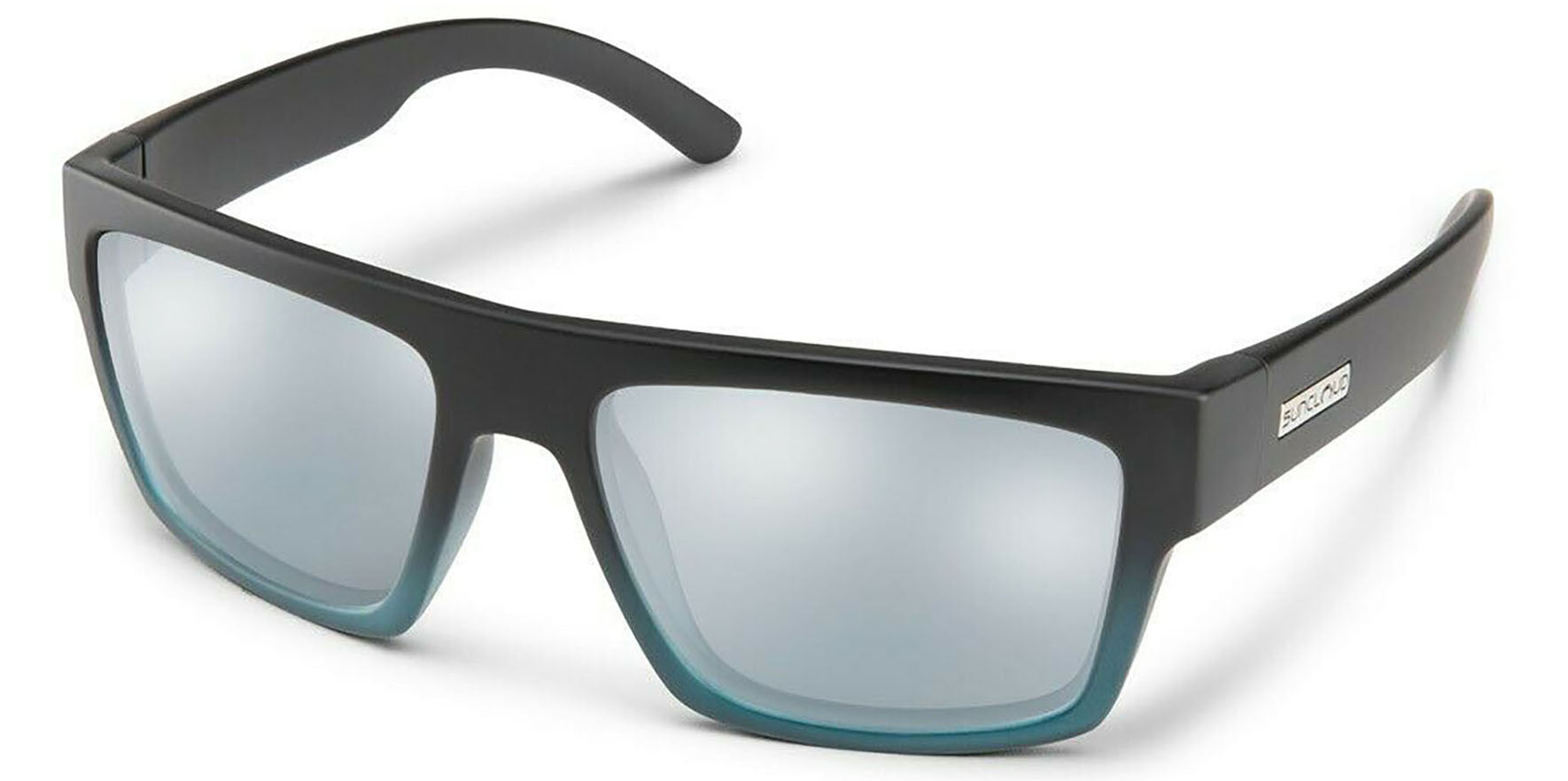 Suncloud Flatline Polarized Matte Black/Green Fade Square - Eyedictive