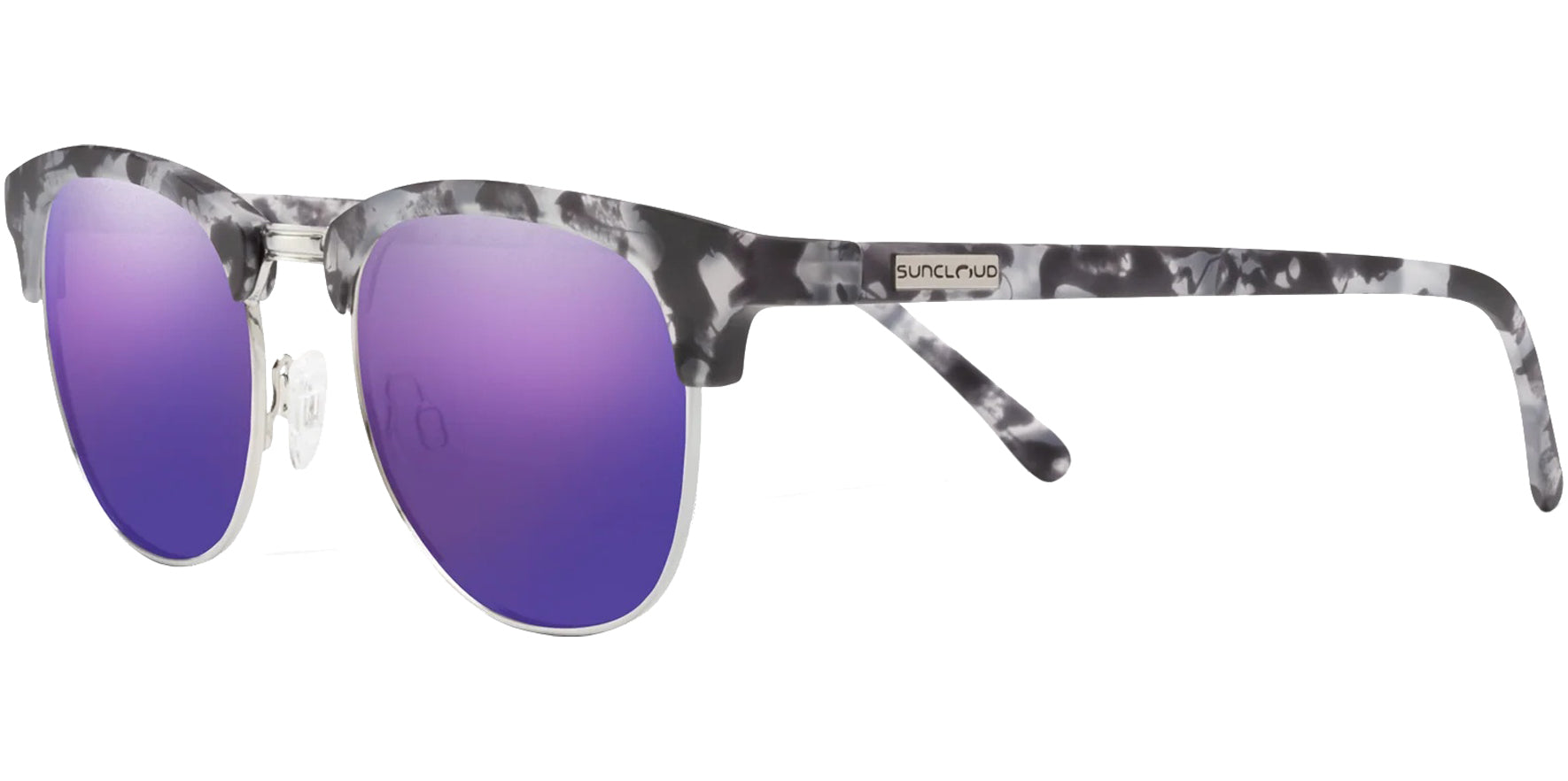 Suncloud Step Out Polarized Round Browline w/ Mirror Lens