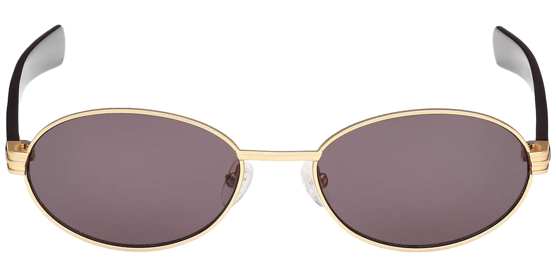 Adidas Gold-Tone Oval w/ Black Acetate Temples