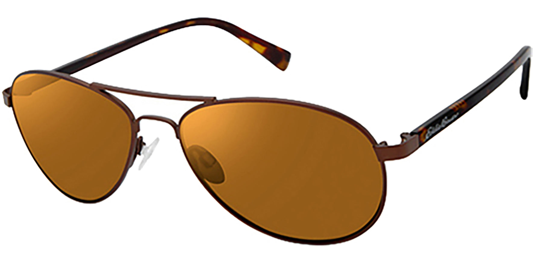 Eddie Bauer Polarized Brown Stylized Aviator - Eyedictive