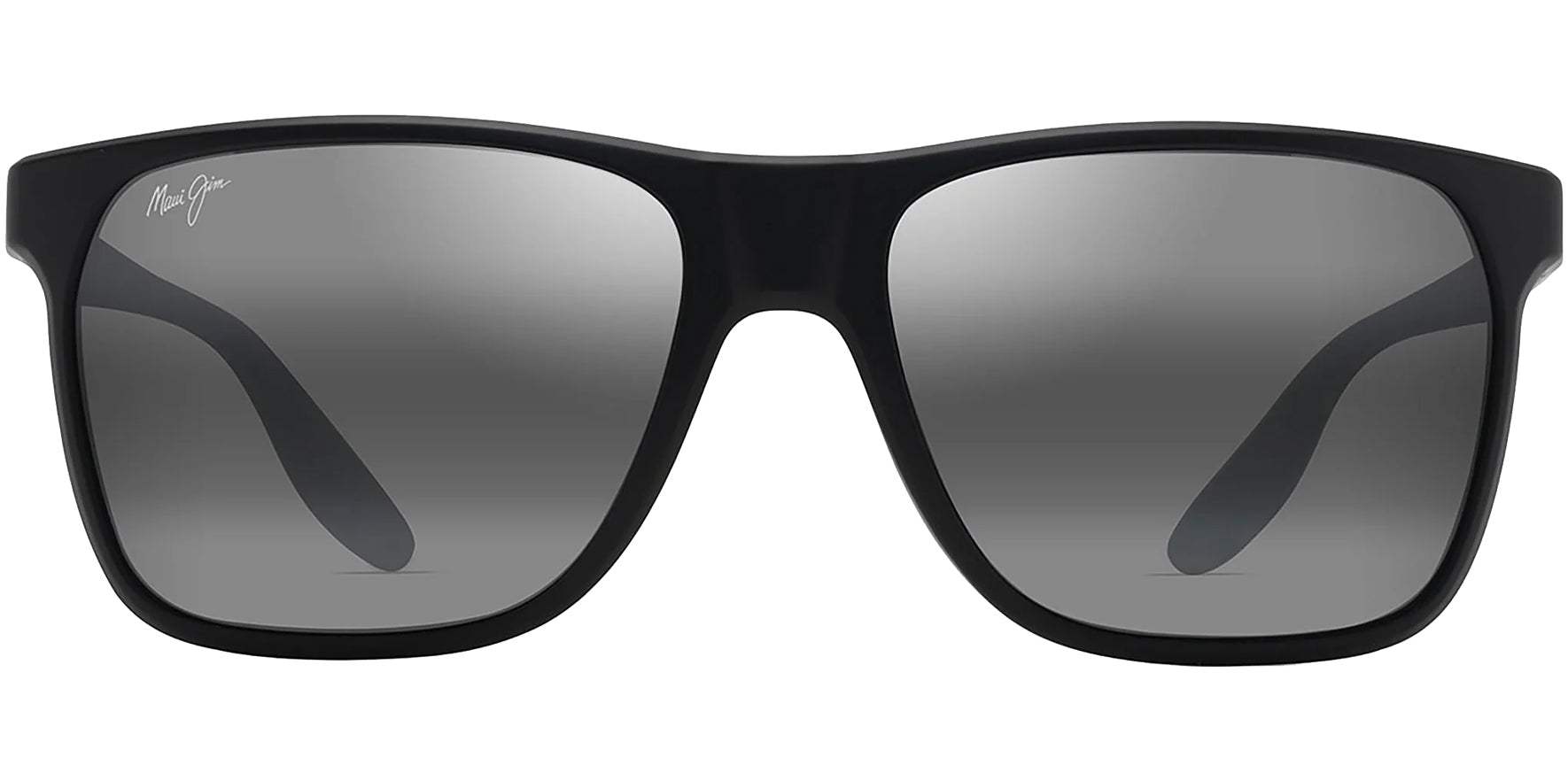 Maui Jim Pailolo Polarized Matte Black Rectangle Wrap