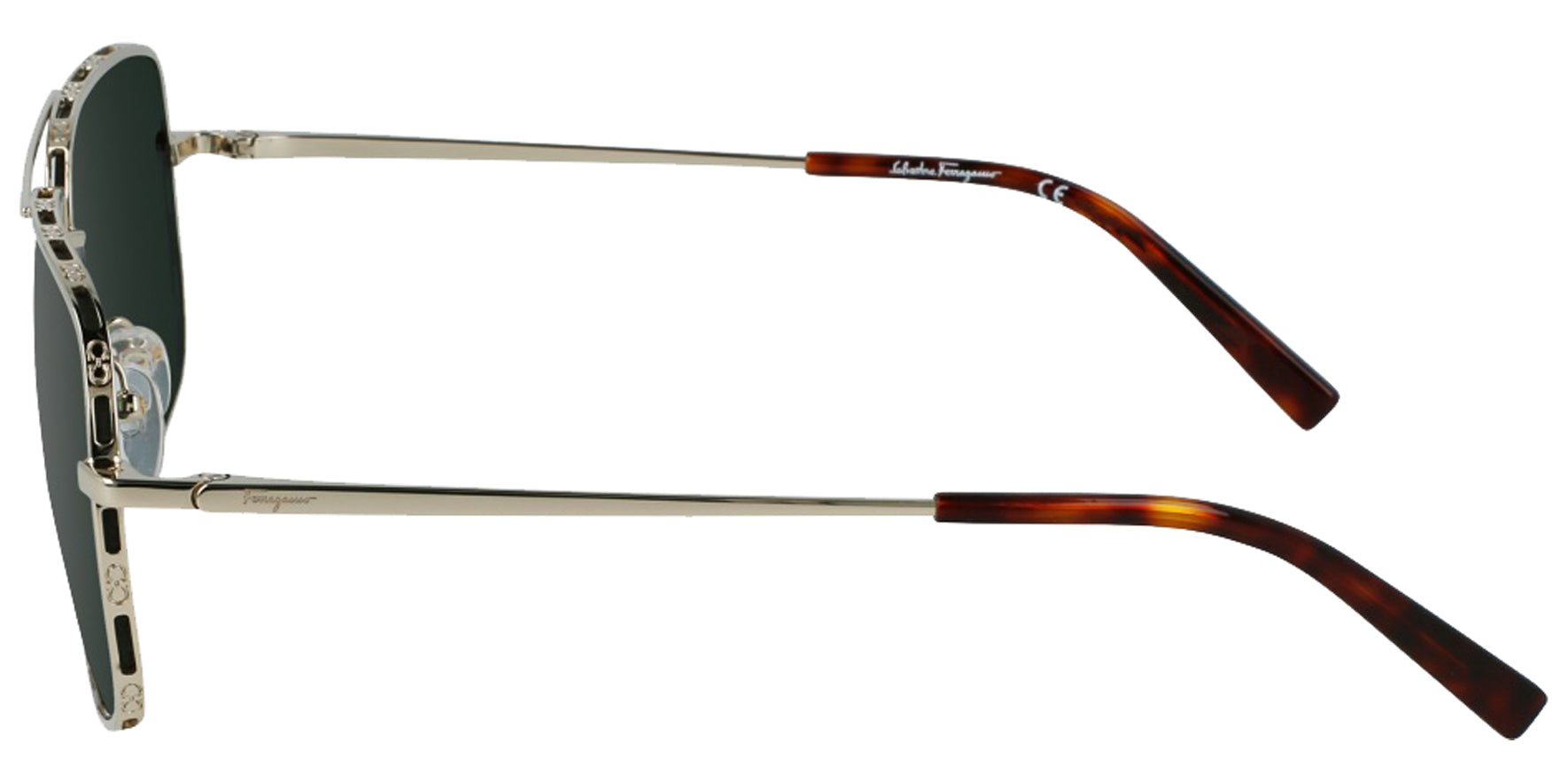 Ferragamo Shiny Gold-Tone Navigator