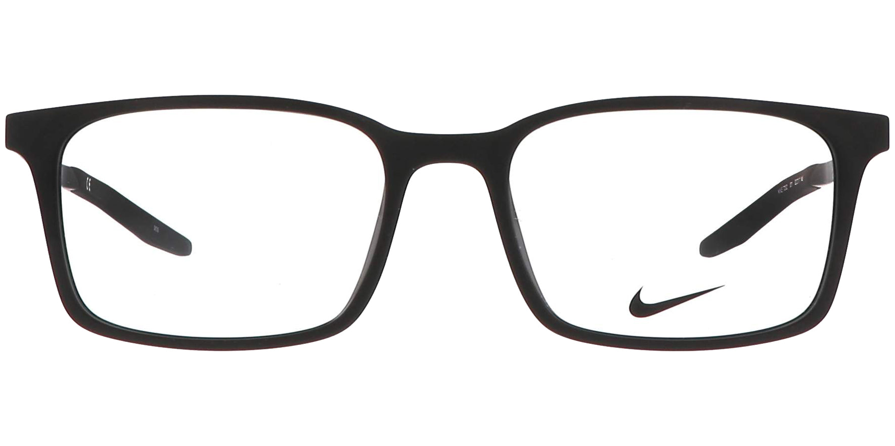 Nike Optical Matte Black Classic Square Eyeglass Frames - Eyedictive