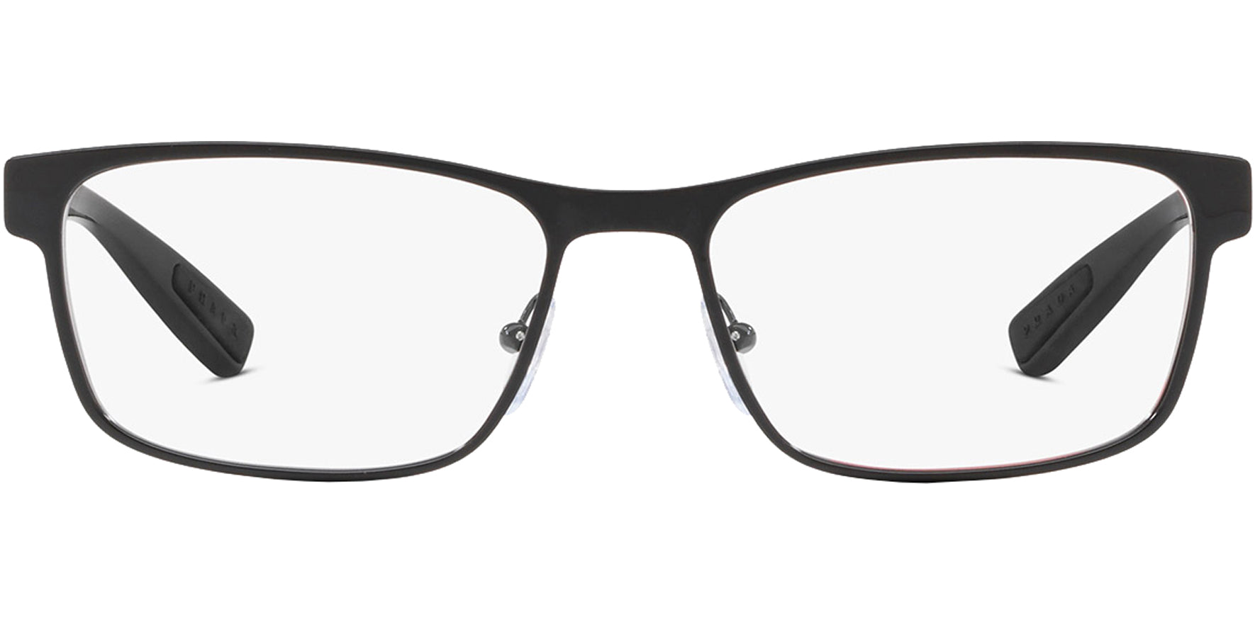 Prada Linea Rossa Black Rectangle Eyeglass Frames - Eyedictive