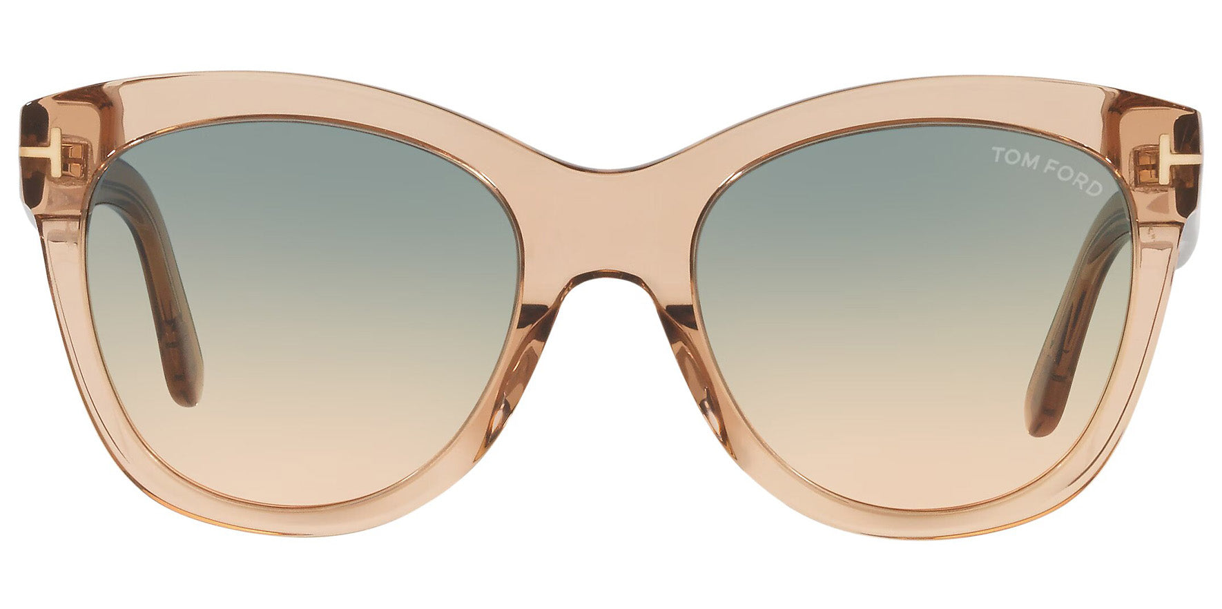 Tom Ford Wallace Shiny Light Brown Cat Eye w/ Gradient Lens