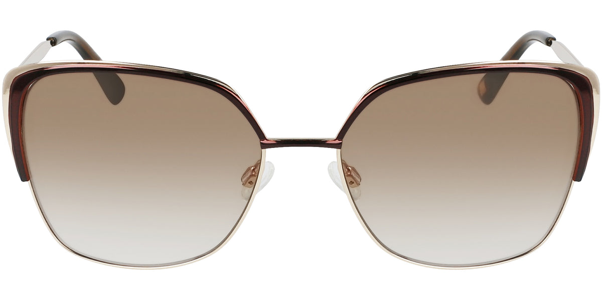 Anne Klein Brow-Line Cat-Eye w/ Gradient Lens