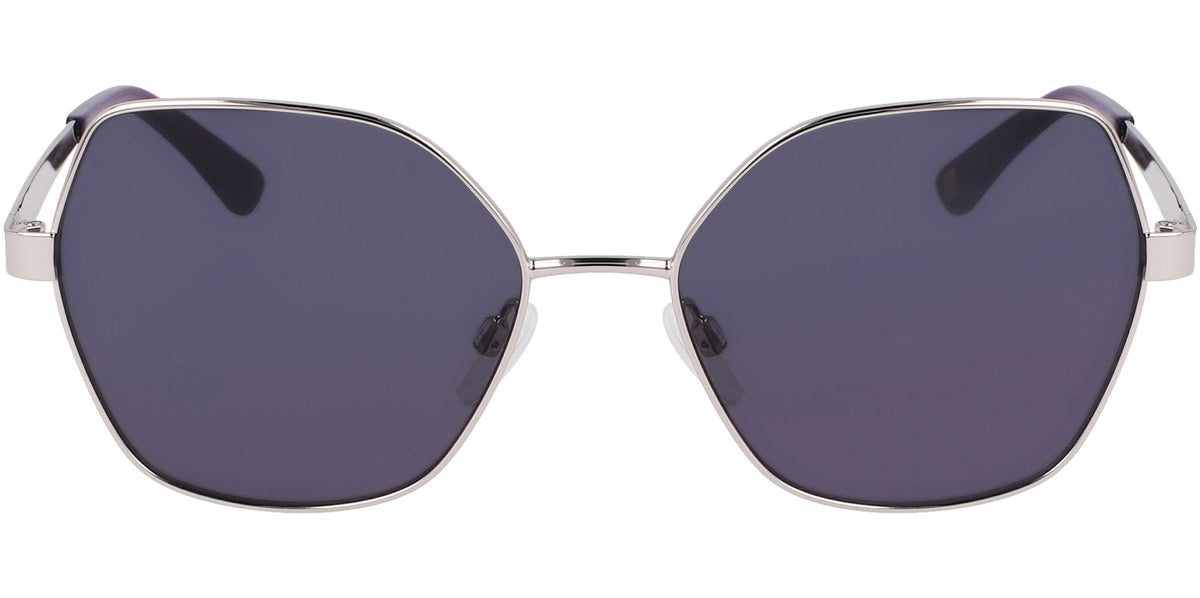 Anne Klein Geometric Square w/ Patterned Metal Temples