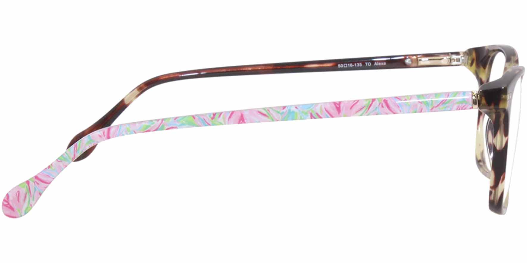 Lilly Pulitzer Alexa Soft Square Eyeglasses w/ Flex Hinges