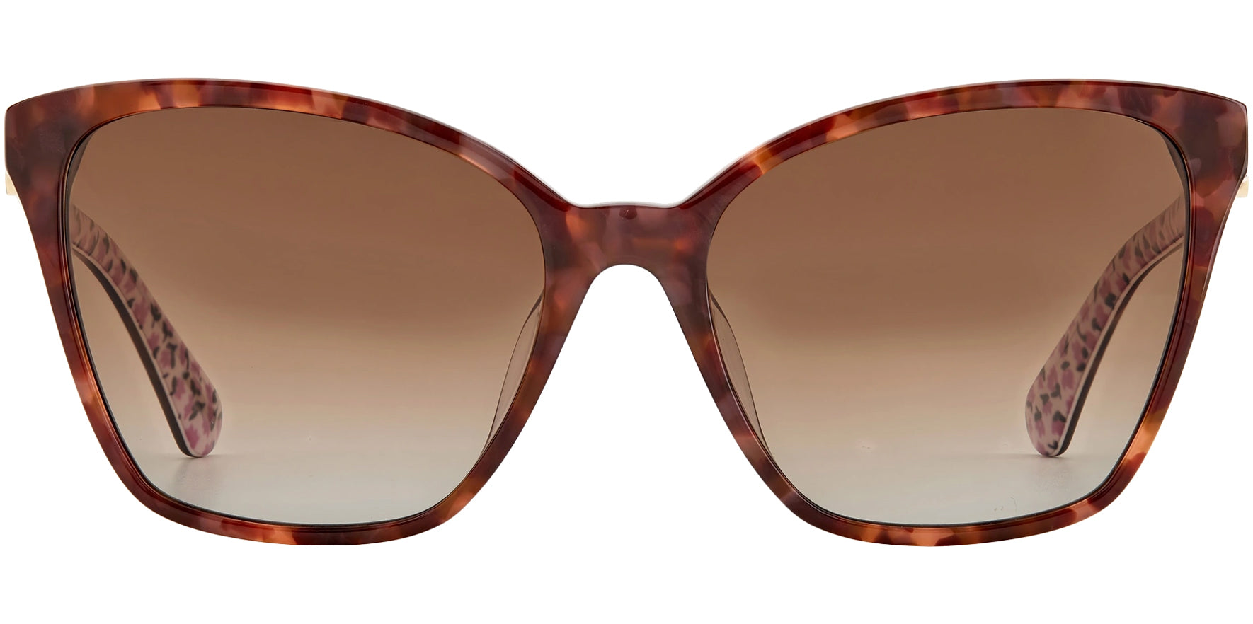 Kate Spade Amiyah Polarized Havana/Floral Cat Eye w/ Gradient Lens - Eyedictive